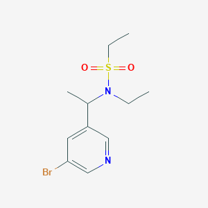 molecular formula C11H17BrN2O2S B8317045 (rac)-N-(1-(5-bromopyridin-3-yl)ethyl)-N-ethylethanesulfonamide 