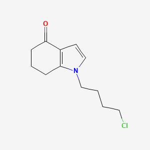 molecular formula C12H16ClNO B8317058 1-(4-Chlorobutyl)-1,5,6,7-tetrahydroindol-4-one 