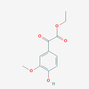 molecular formula C11H12O5 B8317062 4-Hydroxy-3-methoxy-alpha-oxobenzeneacetic acid ethyl ester 