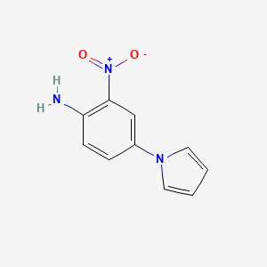 molecular formula C10H9N3O2 B8317073 2-Nitro-4-pyrrol-1-yl-phenylamine 