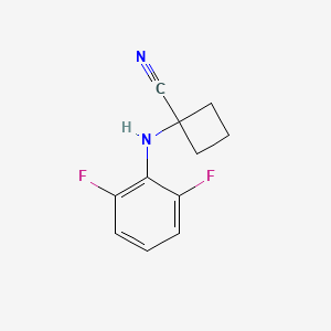 molecular formula C11H10F2N2 B8317090 1-((2,6-Difluorophenyl)amino)cyclobutanecarbonitrile 