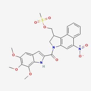 1-[(methanesulfonyloxy)methyl]-5-nitro-3-[(5,6,7-trimethoxyindol-2-yl)carbonyl]-1,2-dihydro-3H-benz[e]indole
