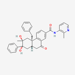 (4bR,6R,7R,8aS)-4b-benzyl-6,7-dihydroxy-6-methyl-N-(2-methylpyridin-3-yl)-10-oxo-7-phenyl-4b,5,6,7,8,8a,9,10-octahydrophenanthrene-2-carboxamide