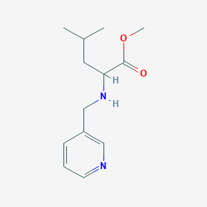 molecular formula C13H20N2O2 B8317169 Methyl 4-methyl-2-(pyridin-3-ylmethylamino)pentanoate 