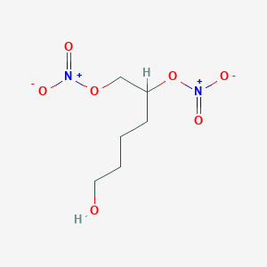 molecular formula C6H12N2O7 B8317181 5,6-Bis(nitrooxy)hexan-1-ol 