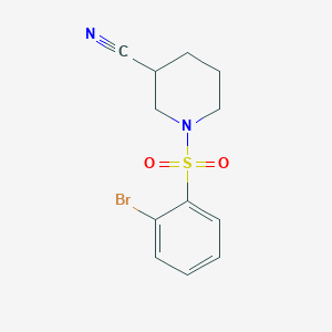 Racemic 1-((2-bromophenyl)sulfonyl)piperidine-3-carbonitrile