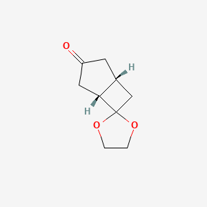molecular formula C9H12O3 B8317199 (1R,5R)-spiro[bicyclo[3.2.0]heptane-6,2'-[1,3]dioxolan]-3-one 