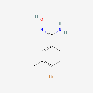 molecular formula C8H9BrN2O B8317209 4-Bromo-3-methyl-N-hydroxybenzimidamide 