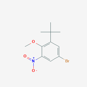 molecular formula C11H14BrNO3 B8317212 5-Bromo-1-tert-butyl-2-methoxy-3-nitrobenzene 