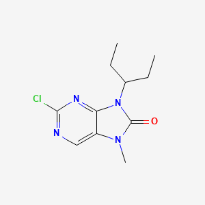 2-Chloro-9-(1-ethyl-propyl)-7-methyl-7,9-dihydro-purin-8-one