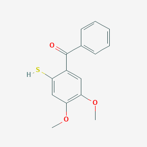 molecular formula C15H14O3S B8317235 2-Benzoyl-4,5-dimethoxybenzene-1-thiol 