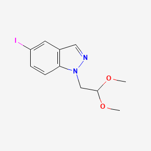 molecular formula C11H13IN2O2 B8317237 1-(2,2-Dimethoxyethyl)-5-iodo-1H-indazole 