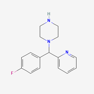 molecular formula C16H18FN3 B8317252 [4-Fluorophenyl-(2-pyridyl)methyl]piperazine 