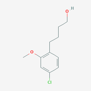 molecular formula C11H15ClO2 B8317273 4-(4-Chloro-2-methoxy-phenyl)-butan-1-ol 