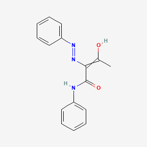 molecular formula C16H15N3O2 B8317288 N-phenyl-2-phenylhydrazono-3-oxobutyramide 
