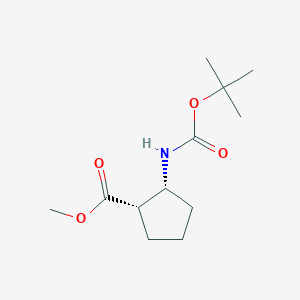 molecular formula C12H21NO4 B8317302 methyl (1S,2R)-2-[(tert-butoxycarbonyl)amino]cyclopentanecarboxylate 