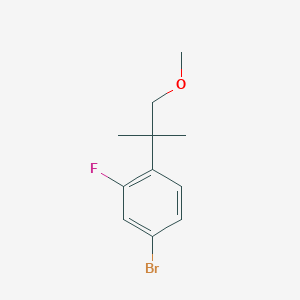 molecular formula C11H14BrFO B8317317 2-(4-Bromo-2-fluorophenyl)-2-methylpropyl methyl ether 