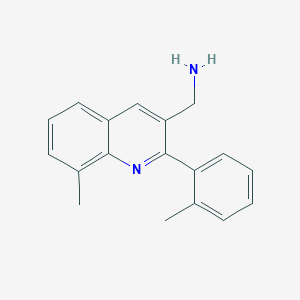 molecular formula C18H18N2 B8317328 (8-Methyl-2-o-tolylquinolin-3-yl)methanamine 