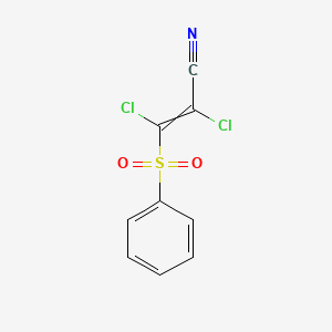 molecular formula C9H5Cl2NO2S B8317348 2,3-Dichloro-3-phenylsulphonyl-acrylonitrile CAS No. 83285-27-2