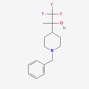 molecular formula C15H20F3NO B8317355 2-(1-Benzylpiperidin-4-yl)-1,1,1-trifluoropropan-2-ol 