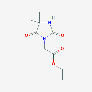 molecular formula C9H14N2O4 B8317363 Ethyl (4,4-dimethyl-2,5-dioxo-1-imidazolidinyl)acetate 