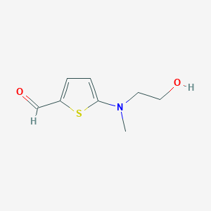 molecular formula C8H11NO2S B8317375 5-[Methyl(2-hydroxyethyl)amino]-2-thiophenecarbaldehyde CAS No. 207290-73-1
