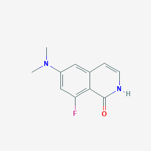 molecular formula C11H11FN2O B8317378 6-Dimethylamino-8-fluoro-2h-isoquinolin-1-one 