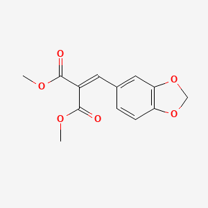 molecular formula C13H12O6 B8317399 Dimethyl 2-(1,3-benzodioxol-5-ylmethylene)malonate 