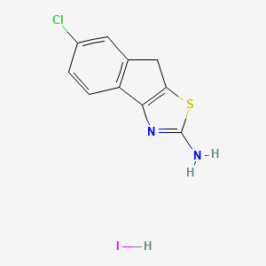 molecular formula C10H8ClIN2S B8317409 6-Chloro-8H-indeno[1,2-d]thiazol-2-ylamine hydroiodide 