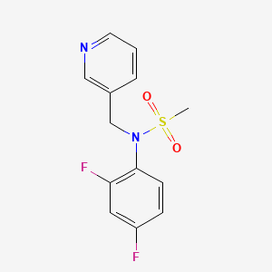 molecular formula C13H12F2N2O2S B8317417 Methanesulfonamide, N-(2,4-difluorophenyl)-N-(3-pyridinylmethyl)- CAS No. 113296-13-2
