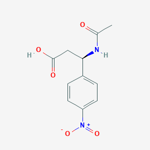 molecular formula C11H12N2O5 B8317558 Acetyl-p-nitro-beta-phenylalanine 