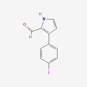 molecular formula C11H8INO B8317565 2-Formyl-3-(4-iodophenyl)pyrrole 