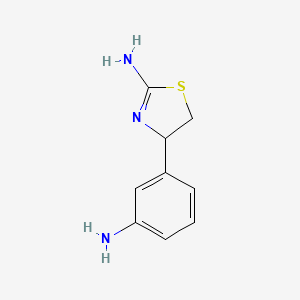 molecular formula C9H11N3S B8317603 4-(3-Aminophenyl)-4,5-dihydro-1,3-thiazol-2-ylamine 