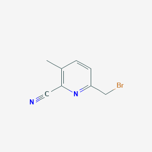 molecular formula C8H7BrN2 B8317617 6-Bromomethyl-3-methylpyridine-2-carbonitrile CAS No. 863548-35-0