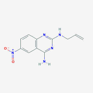 molecular formula C11H11N5O2 B8317631 2-Allylamino-4-amino-6-nitroquinazoline 