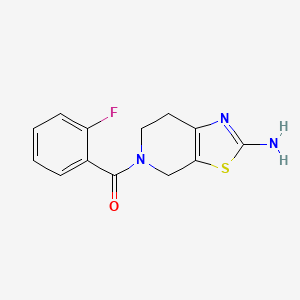 molecular formula C13H12FN3OS B8317642 5-(2-Fluorobenzoyl)-4,5,6,7-tetrahydro-thiazolo[5,4-c]pyridin-2-amine 