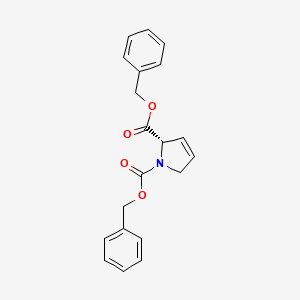 molecular formula C20H19NO4 B8317644 Dibenzyl (S)-2,5-dihydro-1H-pyrrole-1,2-dicarboxylate 