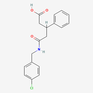 molecular formula C18H18ClNO3 B8317675 Beta-[2-[(4-chlorophenyl)methylamino]-2-oxoethyl]benzenepropanoic acid 