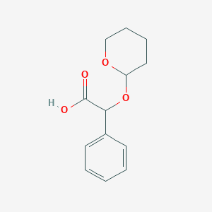 molecular formula C13H16O4 B8317688 2-(Oxan-2-yloxy)-2-phenylacetic acid 