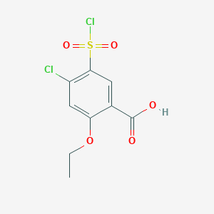 molecular formula C9H8Cl2O5S B8317701 4-Chloro-5-chlorosulfonyl-2-ethoxybenzoic acid 