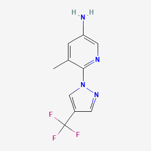 molecular formula C10H9F3N4 B8317732 5-methyl-6-(4-(trifluoromethyl)-1H-pyrazol-1-yl)pyridin-3-amine 