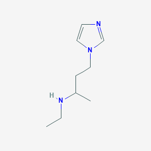 molecular formula C9H17N3 B8317752 1-(3-Ethylaminobutyl)imidazole 