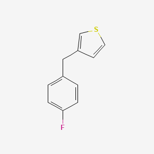 molecular formula C11H9FS B8317763 3-(4-Fluorophenylmethyl)thiophene 