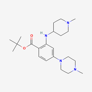 molecular formula C22H36N4O2 B8317770 Tert-butyl 4-(4-methylpiperazin-1-yl)-2-[(1-methylpiperidin-4-yl)amino]benzoate 