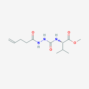 molecular formula C12H21N3O4 B8317784 methyl N-[(2-pent-4-enoylhydrazino)carbonyl]-L-valinate 