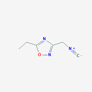 molecular formula C6H7N3O B8317816 5-Ethyl-3-isocyanomethyl-1,2,4-oxadiazole 