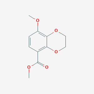 molecular formula C11H12O5 B8317827 Methyl 8-Methoxy-2,3-dihydrobenzo[b][1,4]dioxine-5-carboxylate 