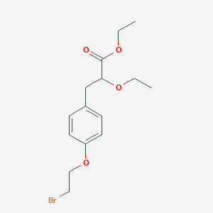 molecular formula C15H21BrO4 B8317855 Ethyl 2-ethoxy-3-[4-(2-bromoethoxy)phenyl]propanoate 