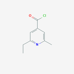 molecular formula C9H10ClNO B8317925 2-Ethyl-6-methylpyridine-4-carbonyl chloride 