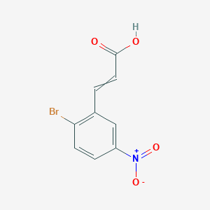 molecular formula C9H6BrNO4 B8317933 3-(2-Bromo-5-nitrophenyl)prop-2-enoic acid 